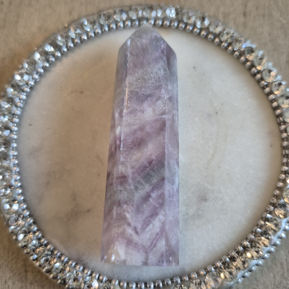 Natural Fluorite Crystal Point Obelisk Tower #F - Picture 5 of 8